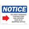 Signmission Sign, 7" H, Rigid Plastic, Delivery Entrance Contractors Sign, Landscape, L-10967 OS-NS-P-710-L-10967 - alternate 1